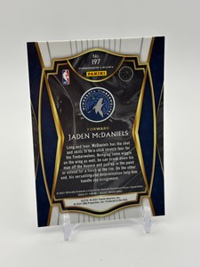 2020-21 Panini Select - Premier Level Jaden McDaniels #197 Blue Rookie Card Minnesota Timberwolves