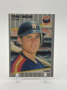 1989 Fleer - Craig Biggio #353 Rookie Card MLB Hall of Famer Houston Astros Legend