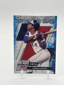 2021 Topps Opening Day Outstanding Opening Day Hank Aaron 1974-Style Insert