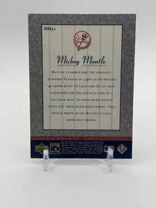 2001 Upper Deck - Pinstripe Exclusives Mickey Mantle Mickey Mantle New York Yankees