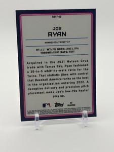 2022 Bowman - Rookie of the Year Favorites Joe Ryan Rookie Card Minnesota Twins