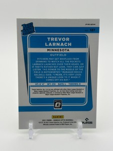 2021 Donruss Optic Trevor Larnach Rated Rookie Card Green Prizm Parallel Minnesota Twins
