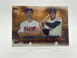 2015 Topps Inspired Play Insert Featuring Joe Mauer and Rod Carew Minnesota Twins Legends and Hall of Fame