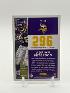 2017 Score - Standout Numbers Adrian Peterson #15 Minnesota Vikings