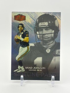 2006 Flair Showcase - Sideline Pass Brad Johnson #d 414999 Minnesota Vikings NFL