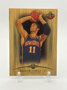 2008-09 Topps Hardwood Rookie Card- Brook Lopez #110 Wood Parallel #d 216299 NBA