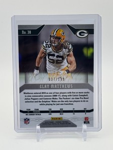 2018 Panini Phoenix - Clay Matthews #38 Pink Parallel Serial Numbered 37 199