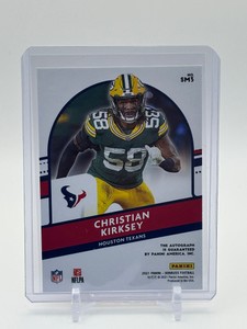 2021 Donruss Chrstian Kirksey Rookie Signature Card OrangeRed