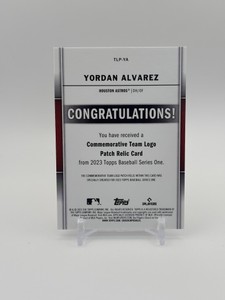 2023 Topps Series 1 - Team Logo Commemorative Patches Yordan Alvarez