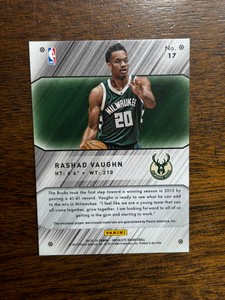 2015 Absolute Basketball Rashad Vaughn Tools of the Trade Game Used Basketball and Jersey Card Rookie Card Serial #d 8399 Milwaukee Bucks