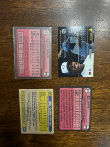 Baseball Star Rookie Card Lot, Four Cards, Mark Grace, Carlos Delgado, Will Clark and Jim Abbott Rookie Cards