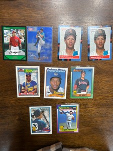 Baseball Card Rookie Card Lot, 10-Cards all Rookies, Justin Upton, AJ Burnett, Roberto Alomar, Manny Ramirez, Gary Sheffield, Jim Abbot, Mark Grace