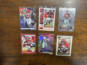 Jaylen Waddle Rookie Card Lot, Six Rookie Cards, All Different, Miami Dolphins