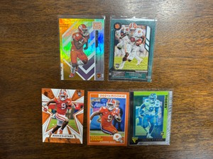 Travis Etienne Rookie Card Lot, Five Different Rookie Cards NFL