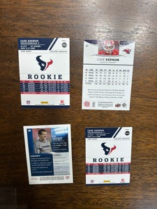 Case Keenum Rookie Card Lot, Four Rookie Cards, Former Minnesota Viking