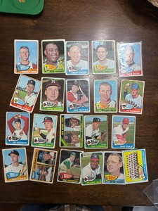 1965 Topps Baseball Card Lot, 21 Cards, Lower Grade