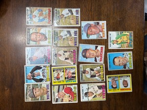 1967 Topps Baseball Card Lot, 17 Cards, Lower Grade