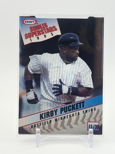 1995 Kraft Singles Superstars Kirby Puckett Food Issued Insert Card