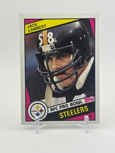 1984 Topps Jack Lambert NFL Hall of Fame Pittsburgh Steelers Legend