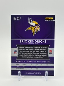 2015 Panini Prizm - Rookies Eric Kendricks #237 Blue Prizm Rookie Card