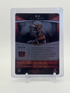 2018 Panini Elements AJ Green #d 2975 METAL Card Cincinnati Bengals Star