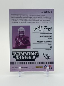 2021 Panini Contenders - Kyler Murray #WT-KMU
