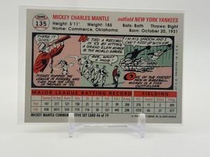 1996 Topps - Mickey Mantle Commemorative Reprints Mickey Mantle #6 1956 Topps