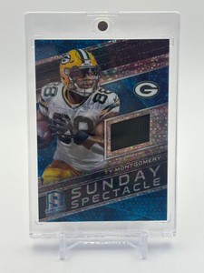 2018 Panini Spectra - Sunday Spectacle Ty Montgomery #6 Neon Blue Prizm 99 Jersey Card