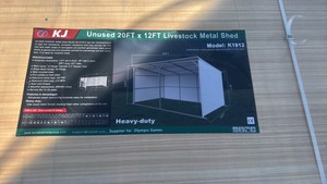2025 K1912 Unused 20FTx12FT Livestock Metal Shed