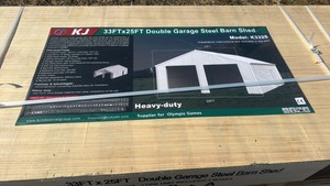 2025 K3325 Unused 33FTx25FT Double Garage Steel Barn