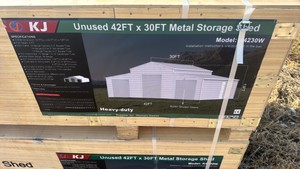 K 4230W Unused 42FT x 30FT Metal Storage Shed