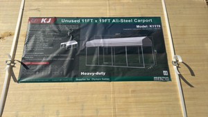 2025 K1119 Unused11FTx19FT All- Steel Carport