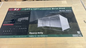 2025 K2512 Unused 25FTx12FT Livestock Metal Shed