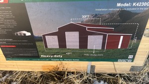 2025 K4230G Unused 42FT x 30FT Metal Storage Shed