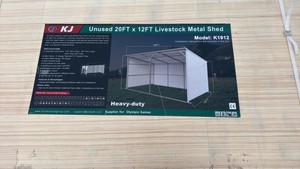 2025 K1912 Unused 20FTx12FT Livestock Metal Shed