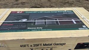 2025 K4525G Unused 45FTx25FT Double Garage Steel Barn Shed