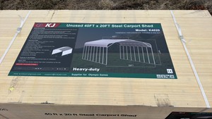 2025 K4020 Unused 40ft x 20ft SteeI Carport Shed