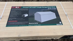 2025 K1220 Unused 12ftx20ft Single Garage Metal Shed