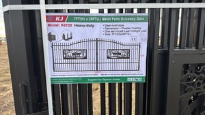 2025 K0720 Unused 7FT(H)x 20FT(L) Metal Farm Driveway Gate