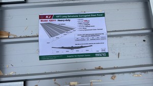 2025 K0311 Unused 10FT Long Galvalume Corrugated Steel Panel
