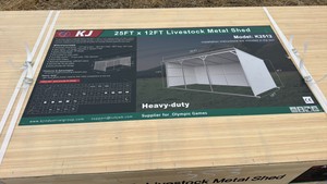 2025 K2512 Unused 25FTx12FT Livestock Metal Shed