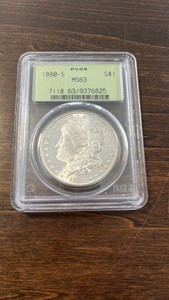 1880-S MS63 PCGS graded Morgan Silver Dollar