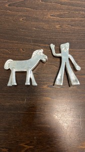 Pure Silver 999 Gumby and his horse