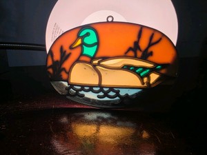 Stained Glass Mallard and Geese