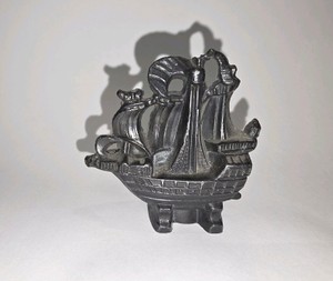 Vintage Cast Iron Ship Paperweight