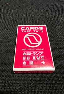 Full Deck of VINTAGE Northwest Orient Airlines Cards That Talk Playing Cards ( pre-1986)