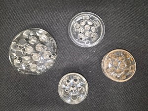 Vintage Clear Glass Flower Frogs ( Vase Inserts )