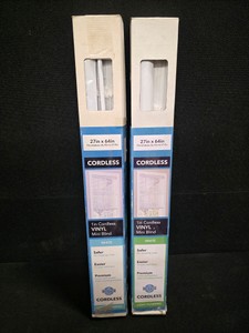 Mainstays 1-inch Cordless Vinyl Mini Blinds in white