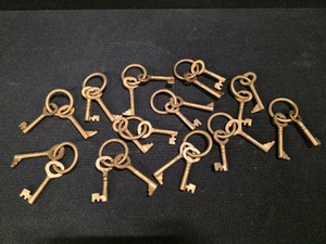 Brass-color Skeleton Key Napkin Rings