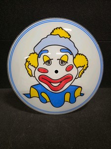 Vintage Glass Ceiling Light Fixture featuring a Clown